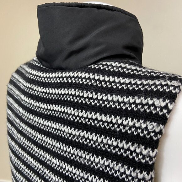 Bass Black Puffer Vest with Knit Back, M - Picture 5 of 16